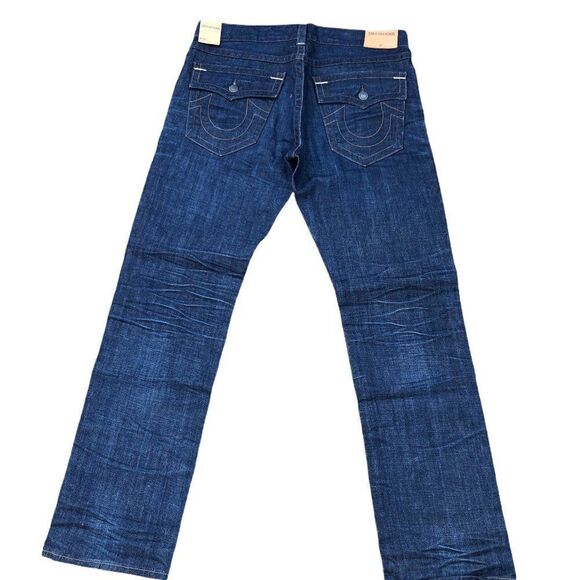 Brand New True Religion Jeans Size 34 RICKY Relaxed Straight Blue - Picture 11 of 11